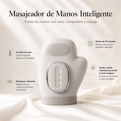 Masajeador de Manos Inteligente con Calor y Compresión