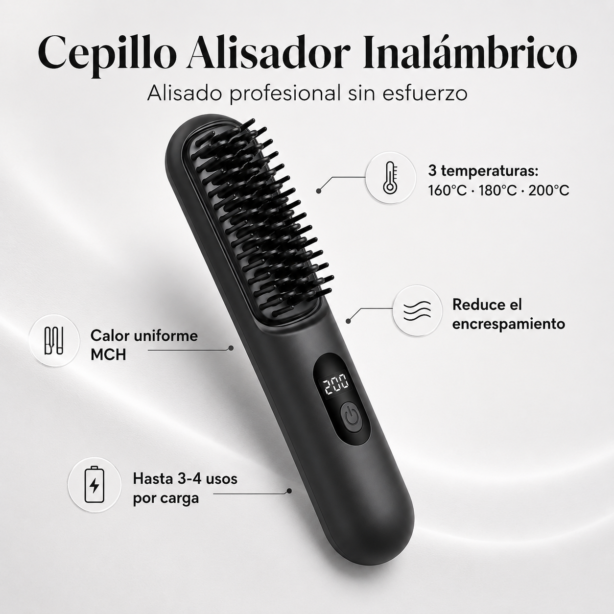 Cepillo Alisador Inalámbrico